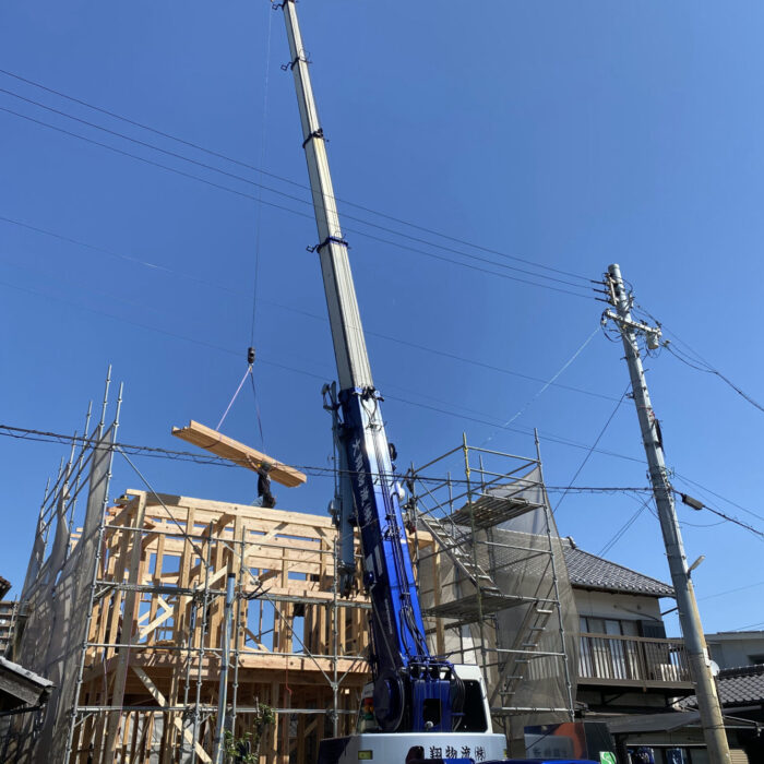 Tさま邸の建前。